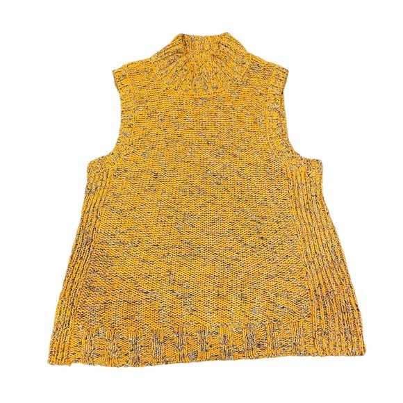 by Anthropologie Sleeveless Crochet Knit Sweater Mockneck Tank Top - Picture 3 of 14